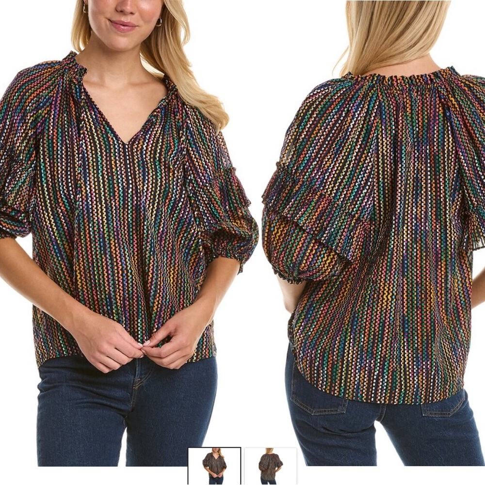 Ramy Brook Eugenia Striped Top. NWT